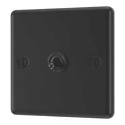 LAP  20A 16AX 1-Gang 2-Way Switch  Matt Black with Colour-Matched Inserts