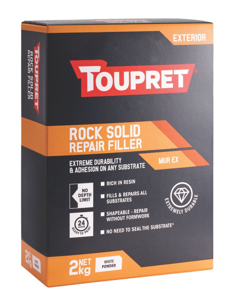 Toupret  Exterior Rock Solid Repair Filler  2kg