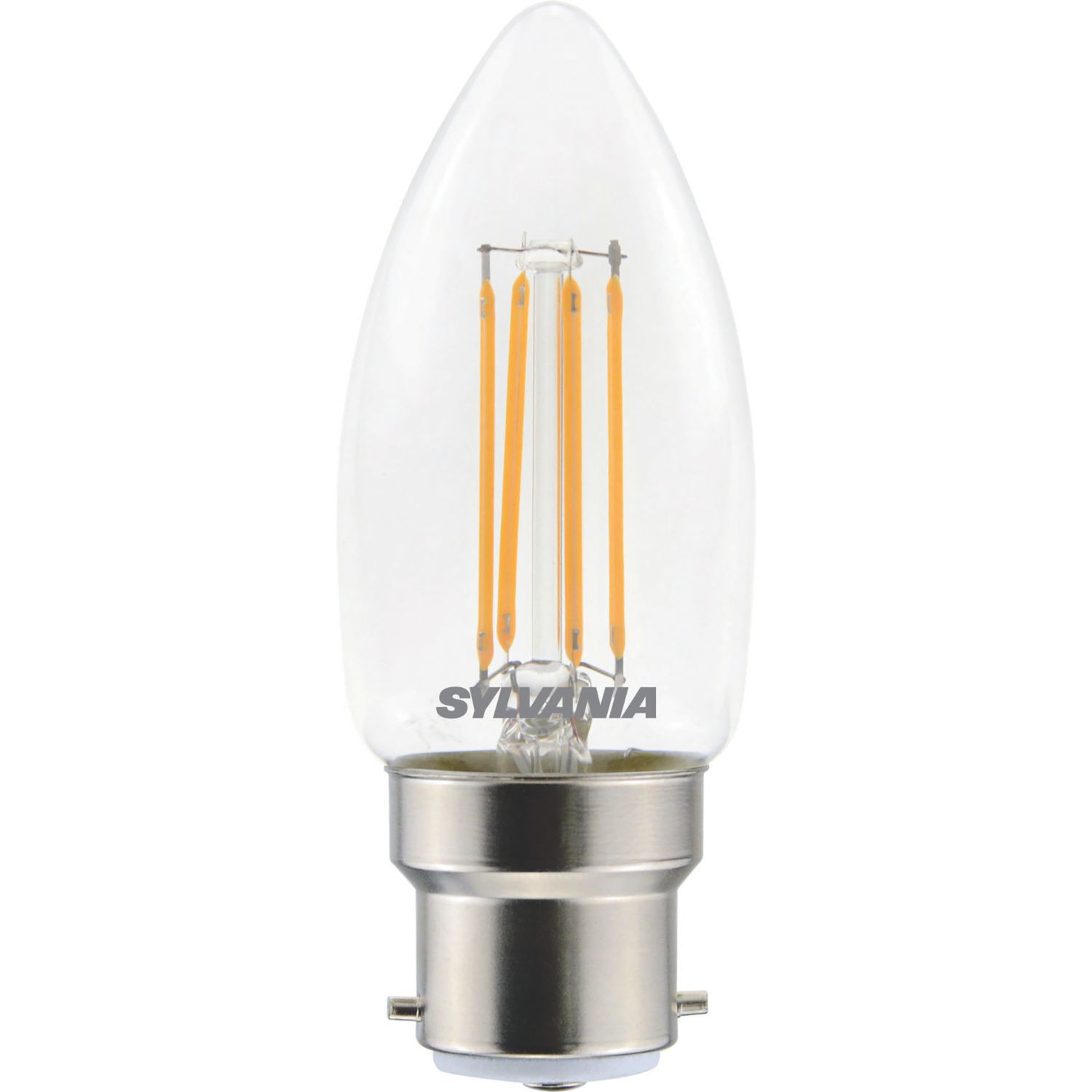 Sylvania ToLEDo Retro V5 CL 827 SL B22 Candle LED Light Bulb 470lm 4.5W (434TK)