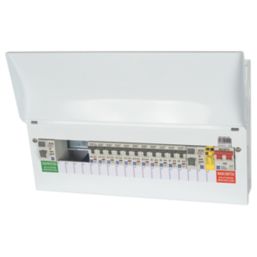 Lewden Pro 22-Module 15-Way Populated High Integrity Dual RCD Consumer Unit with SPD