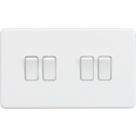 Knightsbridge  10AX 4-Gang 2-Way Light Switch  Matt White