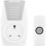 Masterplug Home Plug-In Wireless Plug-Through Powered Door Chime White