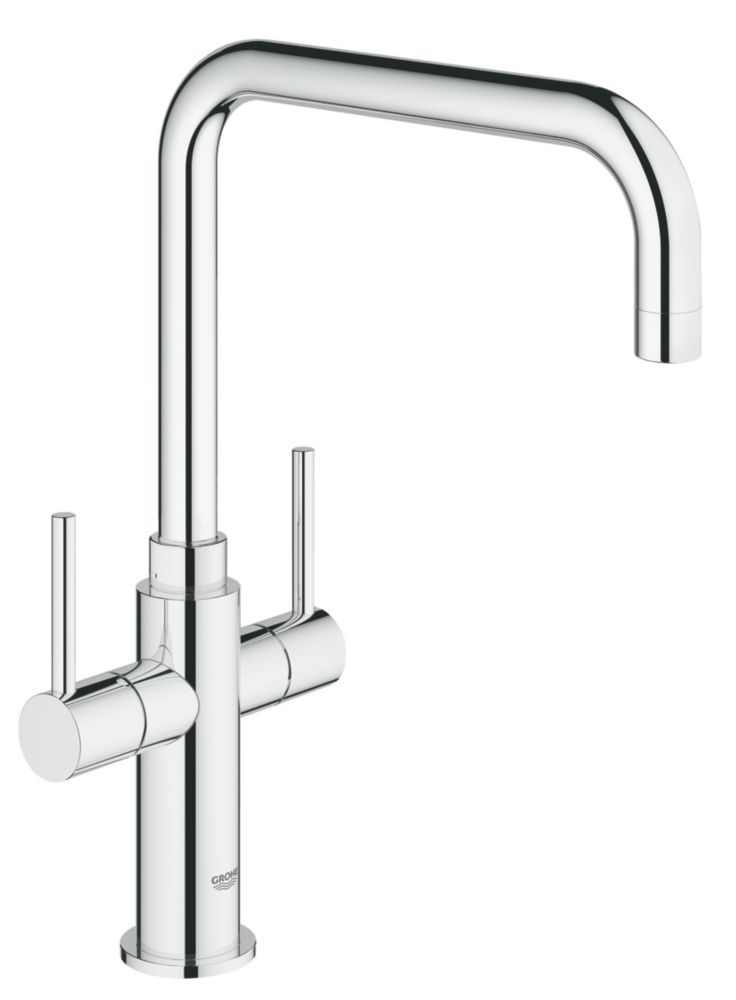 Grohe Ambi Dual-Lever Mono Mixer Kitchen Tap Chrome