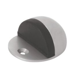 Oval Door Stops 48 x 21mm Satin 2 Pack