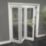 Green & Taylor  3-Door 1-Clear Light Primed White Wooden Shaker Internal Bi-Fold Door 2060mm x 1794mm