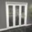 Green & Taylor  3-Door 1-Clear Light Primed White Wooden Shaker Internal Bi-Fold Door 2060mm x 1794mm