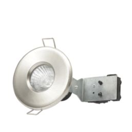 Knightsbridge  Fixed  IP65 GU10 Recessed Downlight Brushed Chrome