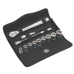 Wera 8100 SB HF 1 Zyklop Metal 3/8" Drive Ratchet & Socket Set 13 Pcs
