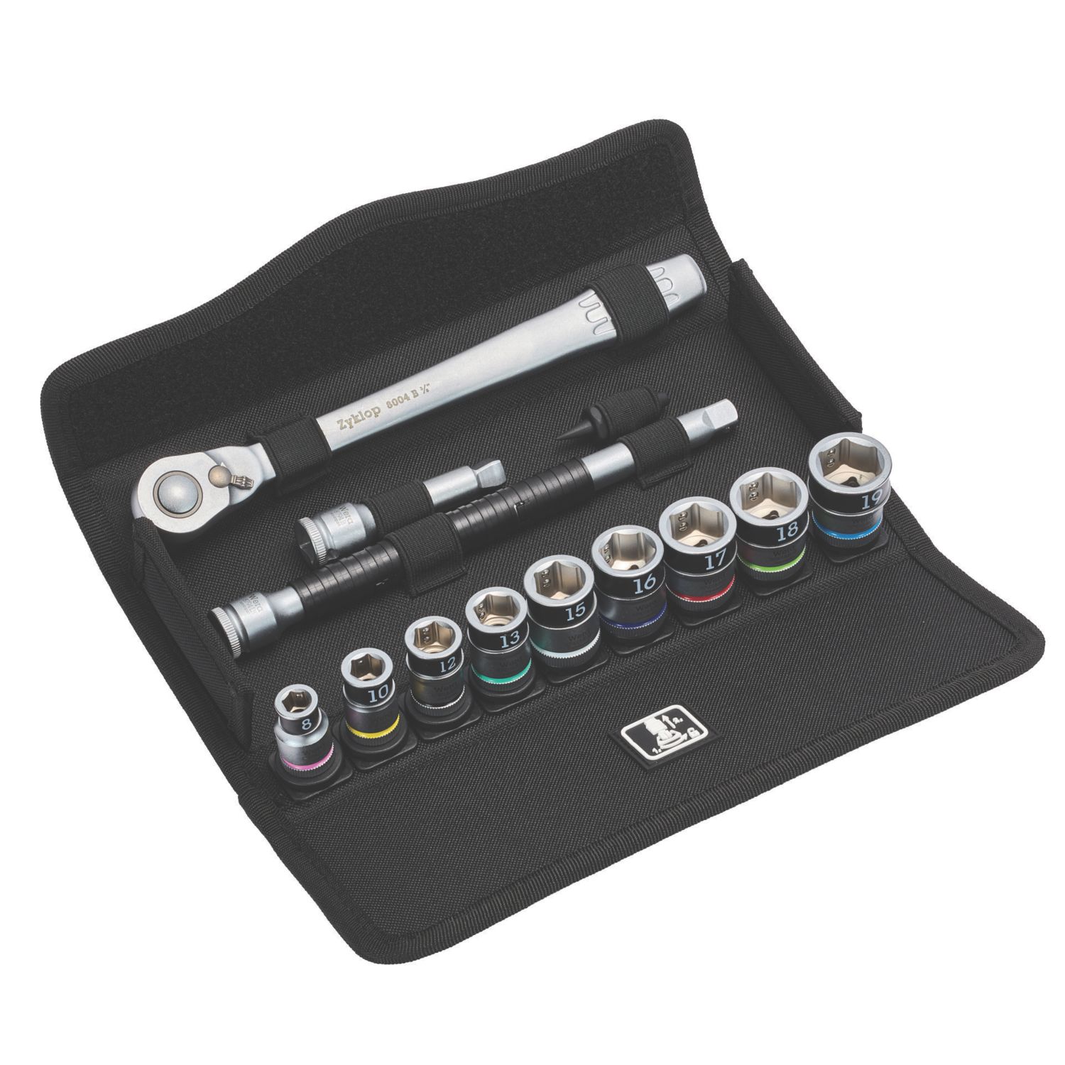 Wera 8100 SB HF 1 Zyklop Metal 3/8" Drive Ratchet & Socket Set 13 Pcs (435HF)