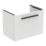 Ideal Standard i.life S Wall Hung Vanity Unit with Black Handle & Basin Matt White 610mm x 385mm x 475mm