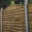Forest Dome Double-Slatted Curved Top Fence Panels Natural Timber 6' x 6' Pack of 5