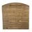 Forest Dome Double-Slatted Curved Top Fence Panels Natural Timber 6' x 6' Pack of 5