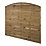 Forest Dome Double-Slatted Curved Top Fence Panel Natural Timber 6' x 6' Pack of 5