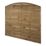 Forest Dome Double-Slatted Curved Top Fence Panels Natural Timber 6' x 6' Pack of 5