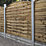 Forest Dome Double-Slatted Curved Top Fence Panel Natural Timber 6' x 6' Pack of 5