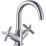 ETAL Oban Swan Neck Polished Chrome 220mm Standard Cross Head Mono Basin Mixer Tap