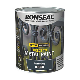 Ronseal Gloss Metal Paint Storm Grey 750ml
