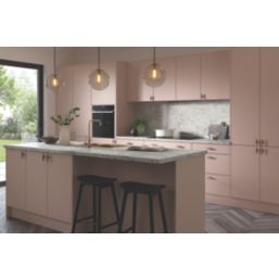 Wilsonart Matt Grey & White Marble Effect Laminate Upstand 3000mm x 100mm x 20mm