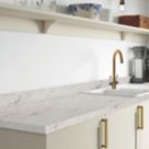 Wilsonart Matt Grey & White Marble Effect Laminate Upstand 3000mm x 100mm x 20mm