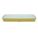Briticent  Outdoor Maintained Emergency Rectangular LED 110V Bulkheads Yellow 3W 150lm