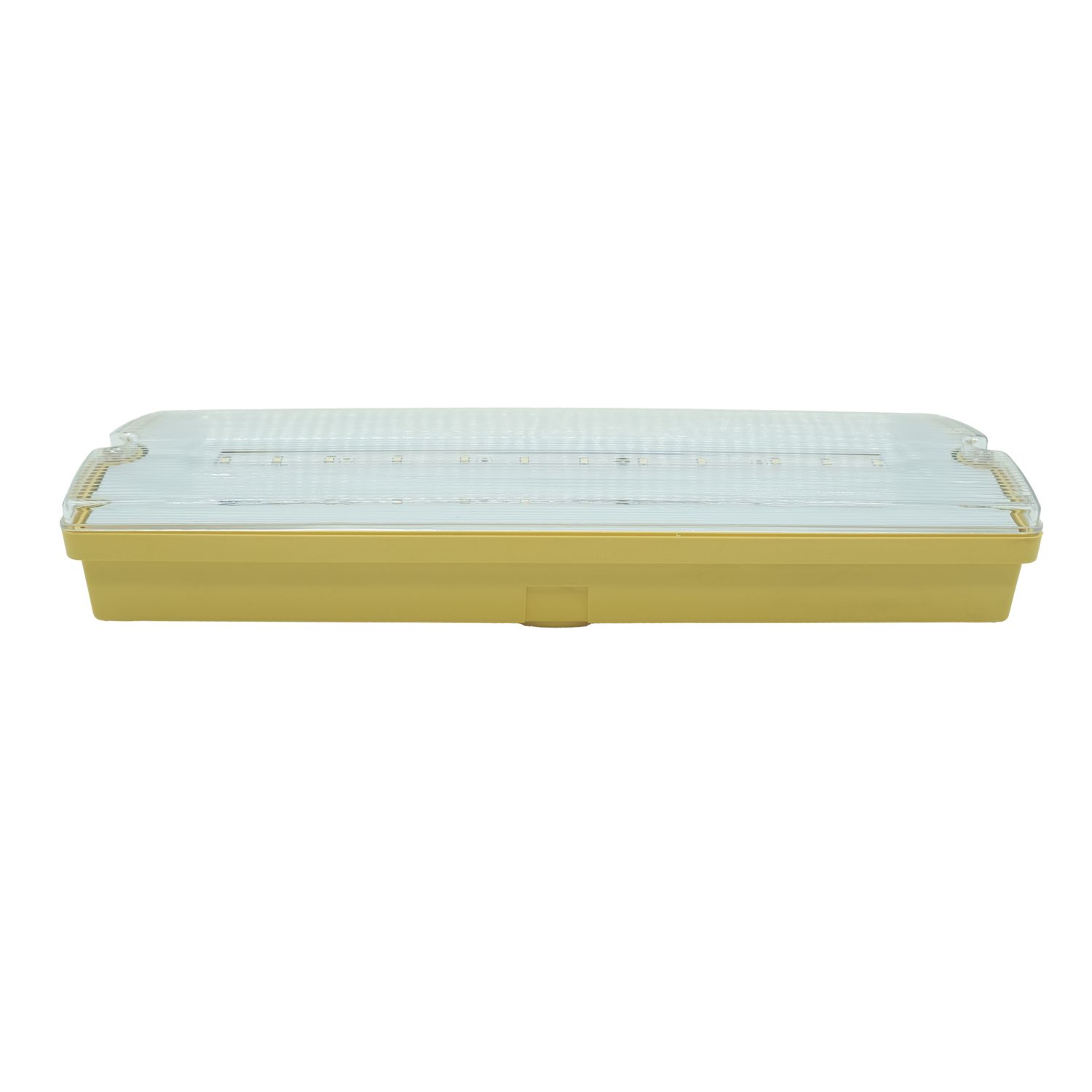 Briticent Outdoor Maintained Emergency Rectangular LED 110V Bulkheads Yellow 3W 150lm (435YX)