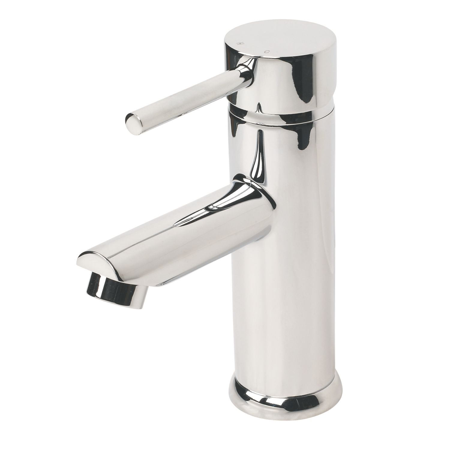 Swirl Essential Bathroom Mono Basin Mixer Tap with Clicker Waste Chrome (43613)