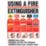 Non Photoluminescent "Using A Fire Extinguisher" Safety Poster 600mm x 420mm