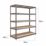 RB Boss  5-Tier Metal Garage Shelving Unit 1600mm x 600mm x 1800mm