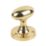 Smith & Locke Oval Mortice Knobs 55mm Pair Polished Brass
