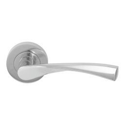 Smith & Locke Helvellyn Door Handle, Latch & Hinge Set Polished Chrome 6 Pcs