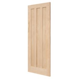 Unfinished Oak Wooden 3-Panel Internal Door 1981mm x 838mm