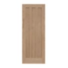 Unfinished Oak Wooden 3-Panel Internal Door 1981mm x 838mm