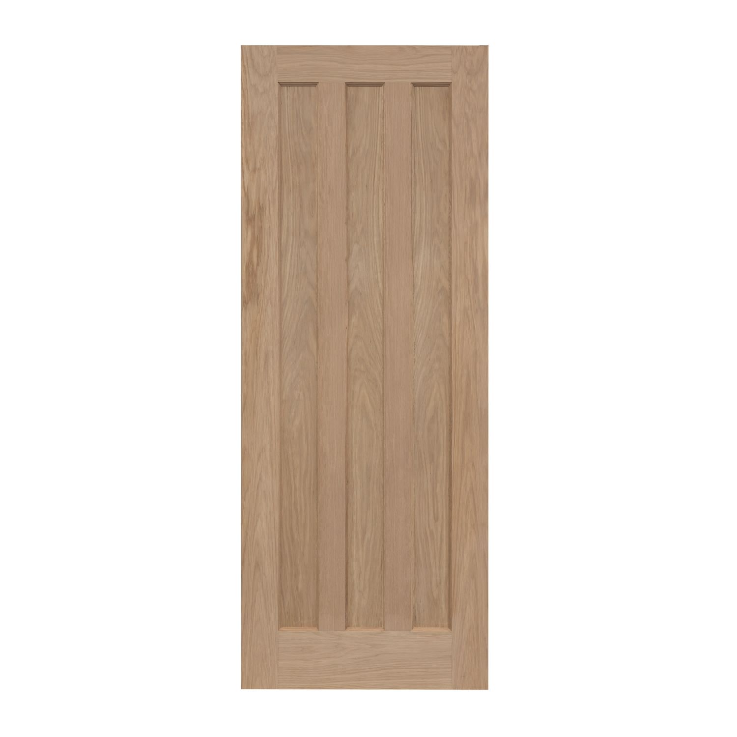 Unfinished Oak Wooden 3-Panel Internal Door 1981mm x 838mm (436FA)