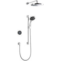 Mira Platinum Dual HP/Combi Rear-Fed Dual Outlet Black / Chrome Thermostatic Wireless Digital Mixer Shower