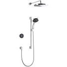 Mira Platinum HP/Combi Rear-Fed Dual Outlet Black / Chrome Thermostatic Wireless Digital Mixer Shower