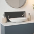 Splashback  Self-Adhesive Bathroom Splashback Matt Black 250mm x 600mm x 4mm