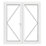 Crystal  White Triple-Glazed uPVC French Door Set 2055mm x 1690mm