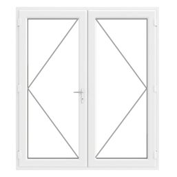 Crystal  White Triple-Glazed uPVC French Door Set 2055mm x 1690mm