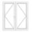 Crystal  White Triple-Glazed uPVC French Door Set 2055mm x 1690mm