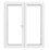 Crystal  White Triple-Glazed uPVC French Door Set 2055mm x 1690mm