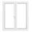 Crystal  White Triple-Glazed uPVC French Door Set 2055mm x 1690mm