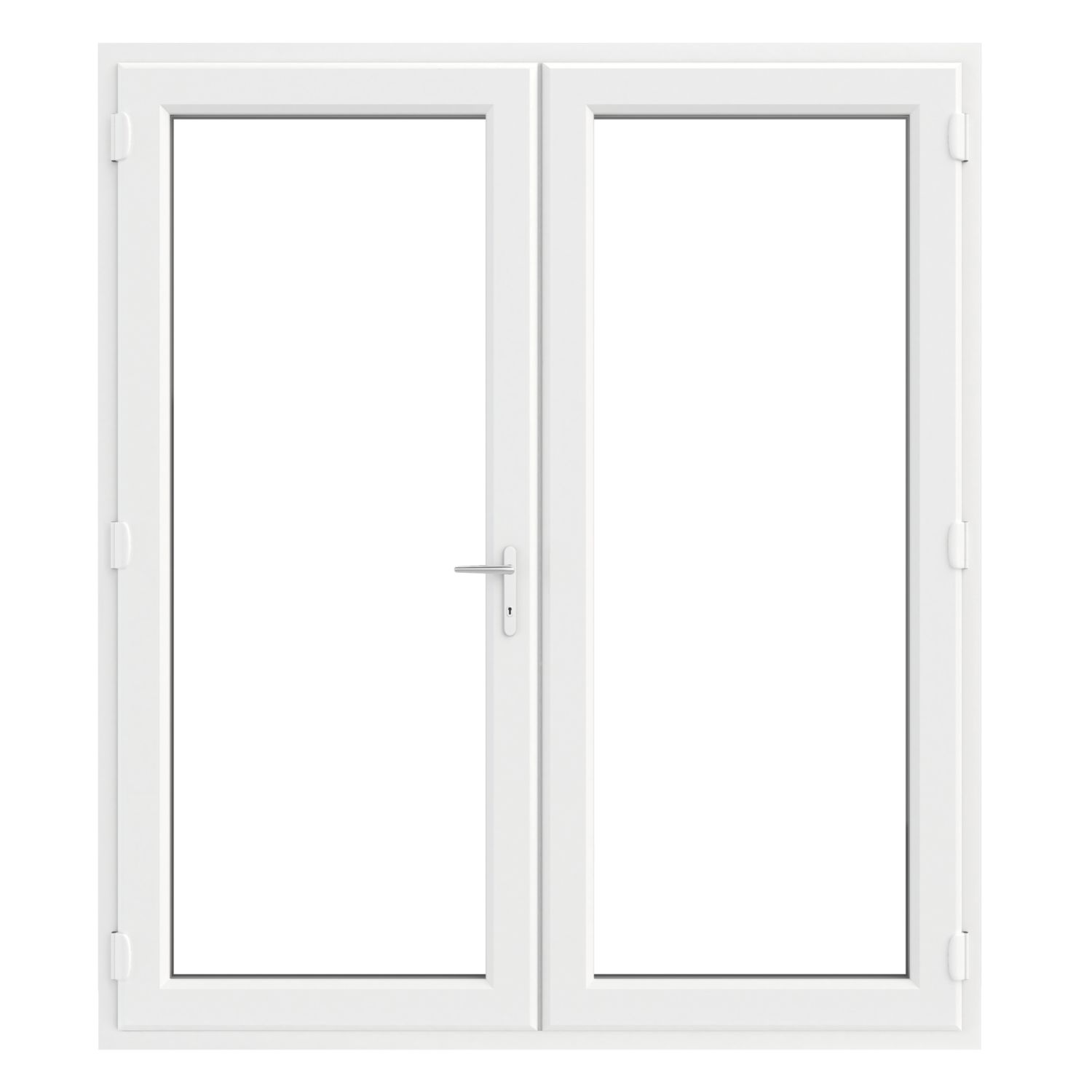 Crystal White Triple-Glazed uPVC French Door Set 2055mm x 1690mm (436JN)