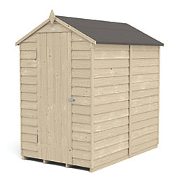 Forest  4' x 6' (Nominal) Apex Overlap Timber Shed with Base