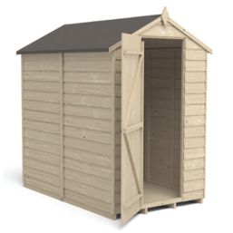 Forest  4' x 6' (Nominal) Apex Overlap Timber Shed with Base