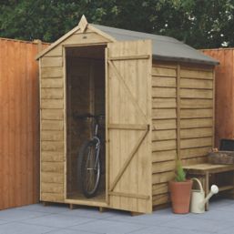 Forest  4' x 6' (Nominal) Apex Overlap Timber Shed with Base