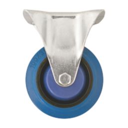 Essentials Heavy Duty Fixed Castor 100mm Blue