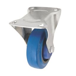 Essentials Heavy Duty Fixed Castor 100mm Blue