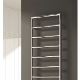 Reina 1200mm x 450mm 845BTU Chrome Flat Designer Towel Radiator