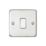MK Contoura 10A 1-Gang 2-Way Switch  Brushed Stainless Steel with White Inserts
