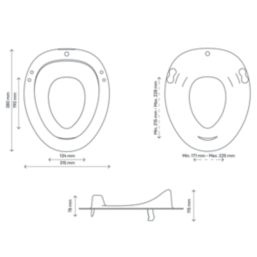 Yalu  Toilet Seat Reducer Polypropylene White